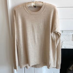 J crew merino wool and cotton blend sweater